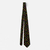 Colourful Peppers Pattern Neck Tie (Back)