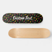 Colourful Peppers Pattern Skateboard (Horz)