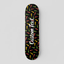 Colourful Peppers Pattern Skateboard