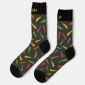 Colourful Peppers Pattern Socks (Left)