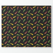 Colourful Peppers Pattern Wrapping Paper (Flat)
