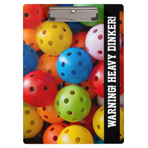  Colourful pickleballs custom text Clipboard