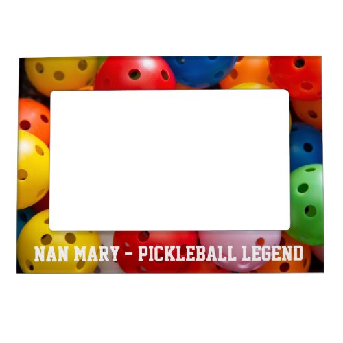  Colourful pickleballs custom text  Magnetic Frame