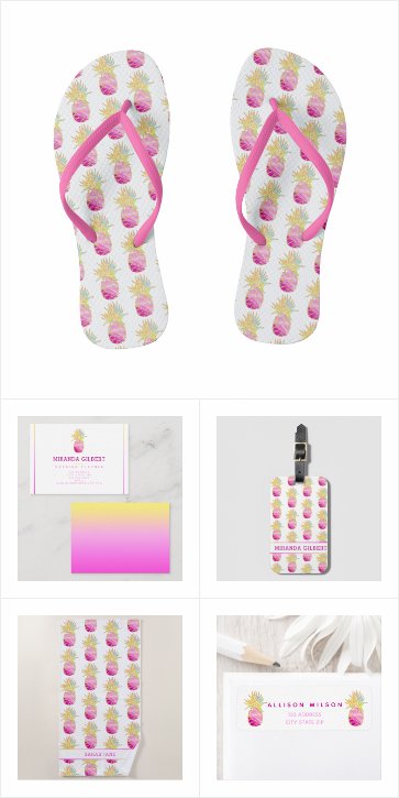 Colourful Pineapples