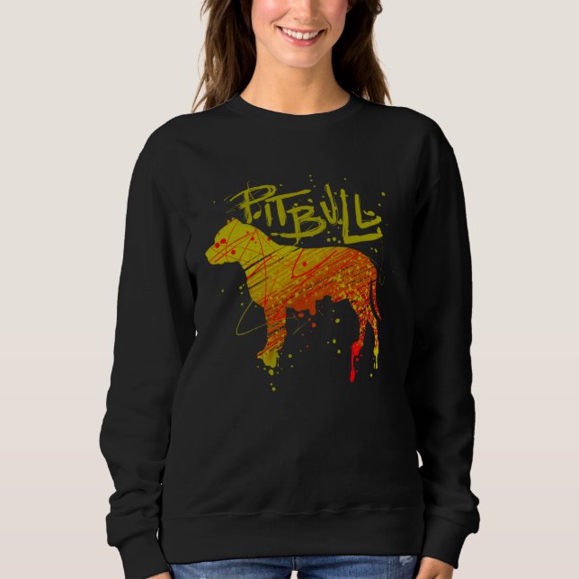 Colourful Pitbull Sweatshirt (Front)