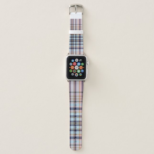 Colourful Plaid textured seamless patternabstract, Apple Watch Band (Front)