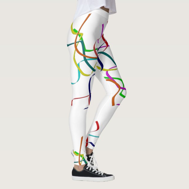 Colourful Plastic Streamers Leggings (Right)