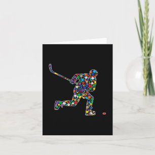 Colourful Polka Dot Hockey International Dot Day Card