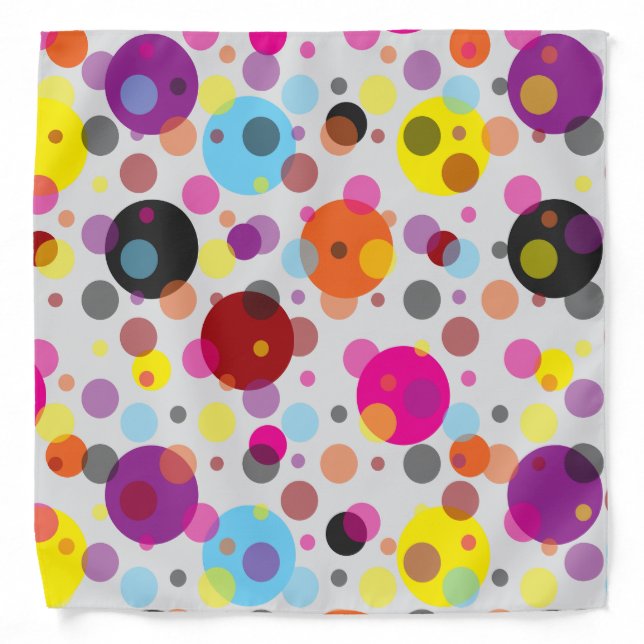 Colourful Polka Dots Bandana (Front)