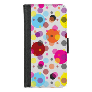 Colourful Polka Dots iPhone 8/7 Wallet Case