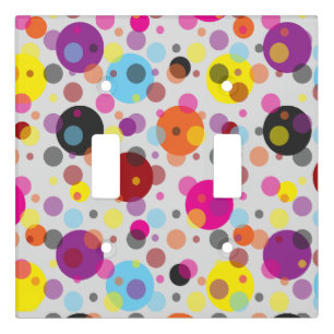 Colourful Polka Dots Light Switch Cover