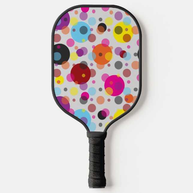 Colourful Polka Dots Pickleball Paddle (Front)