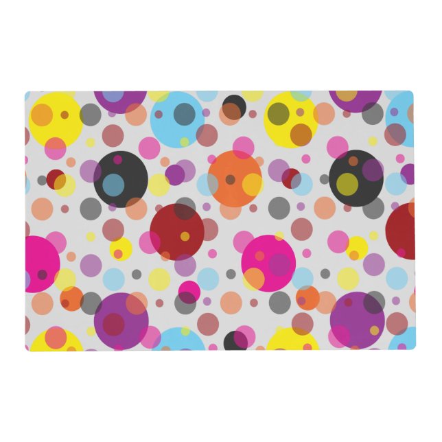 Colourful Polka Dots Placemat (Front)