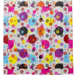 Colourful Polka Dots Shower Curtain