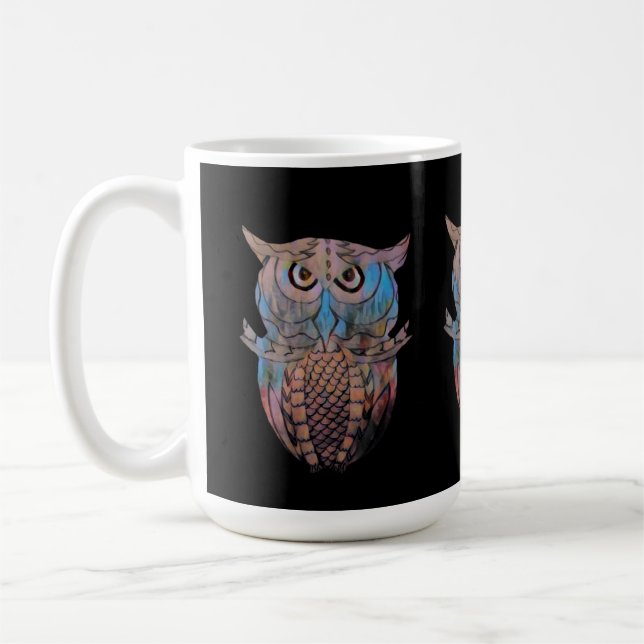 Colourful Quirky Owl Mug Coffee Tea (Left)