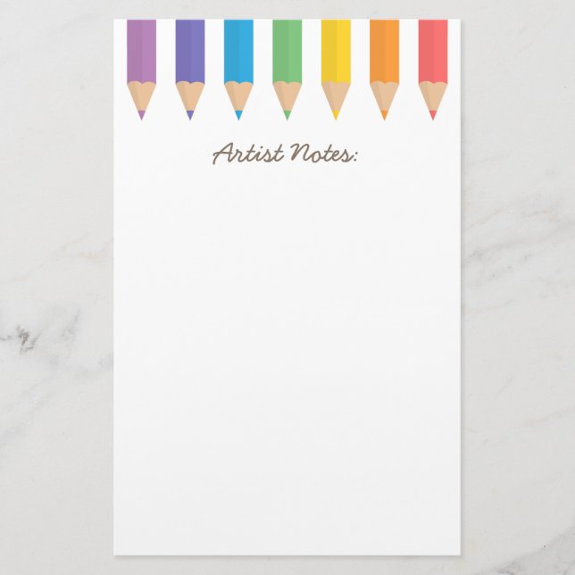 Colourful Rainbow Colouring Pencils School Kids Stationery (Front)