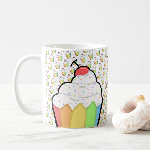 Colourful Rainbow Cupcakes Coffee Mug