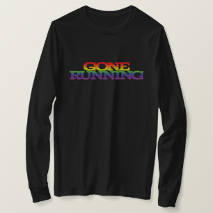 Colourful Rainbow Effect Gone Running Text T-Shirt