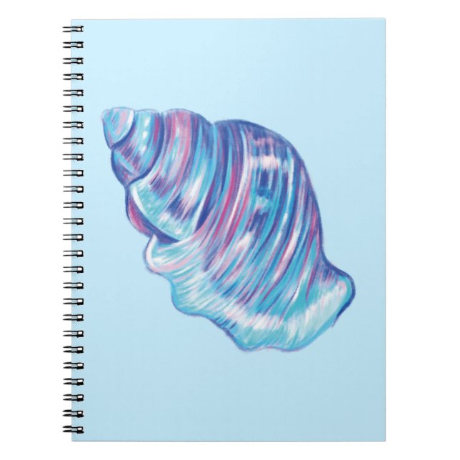 Colourful rainbow ocean seashell illustration notebook (Front)