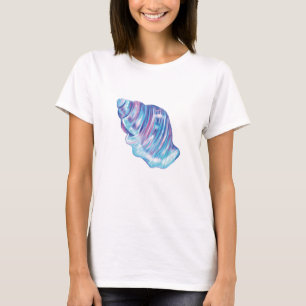 Colourful rainbow ocean seashell illustration T-Shirt