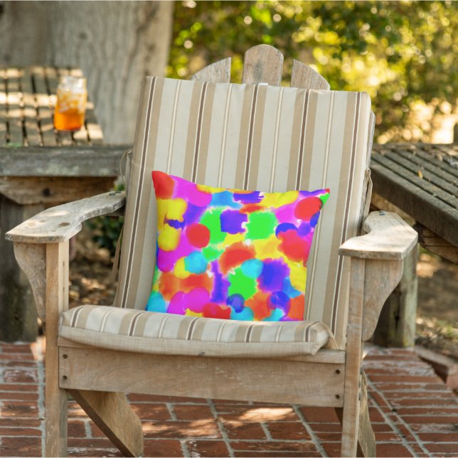 Colourful Rainbow  Outdoor Pillow (Chair)