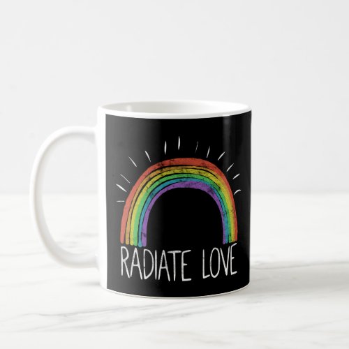 Colourful Rainbow Radiate Positivity Motivational  Coffee Mug