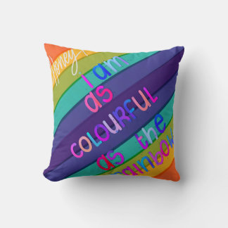 Colourful Rainbow  Throw Pillow