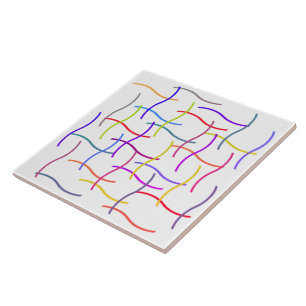 Colourful Random Lines Tile
