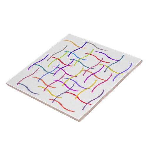 Colourful Random Lines Tile