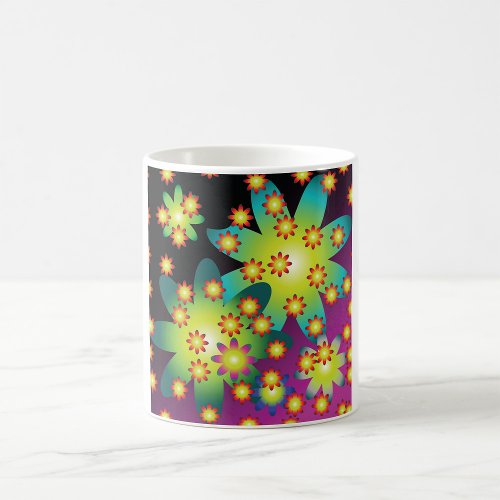 Colourful Retro Flowers Coffee Mug