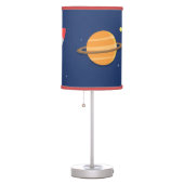 Colourful Rocket Ship, Outer Space, For Kids Room Table Lamp (Right)