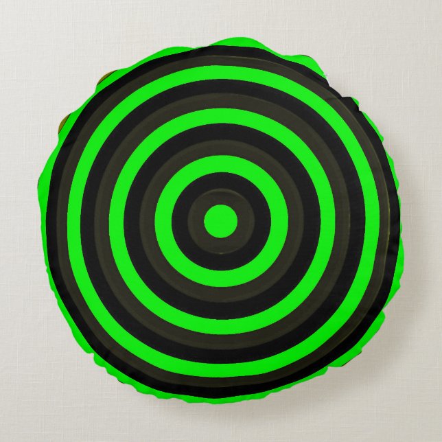 Colourful Round Pillow with Circular Design (Back)