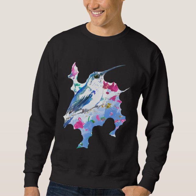 Colourful Shapes Local Wing Bird Flying Hummingbir Sweatshirt (Front)