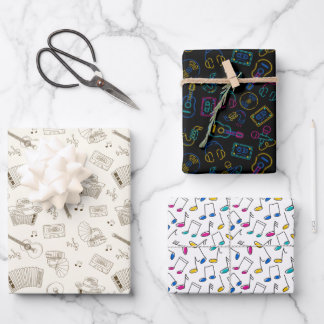 Colourful Simple Music Arts Wrapping Paper Sheets