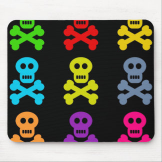 Colourful Skulls Mouse Pad