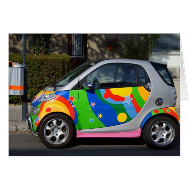 Colourful Smart Car Cards (Front Horizontal)