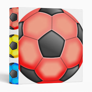 Colourful Soccer Balls Binder