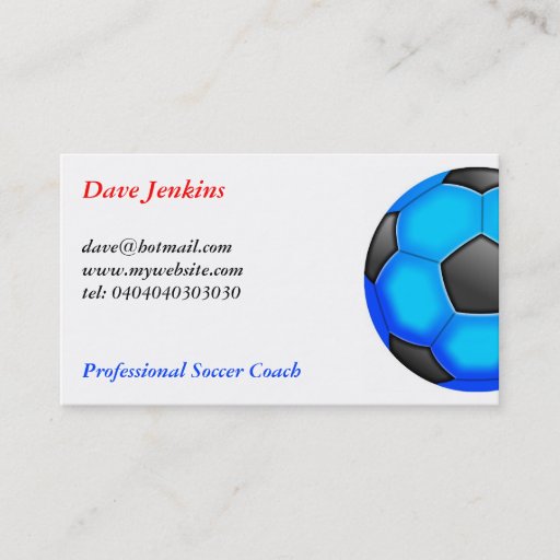 Customizable Colourful Soccer Balls Business Card