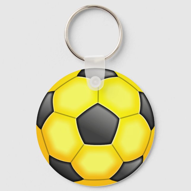 Colourful Soccer Balls Keychain (Front)