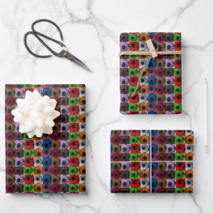 Colourful Soccer Balls Pop Art, Gift Wrap Sheets,