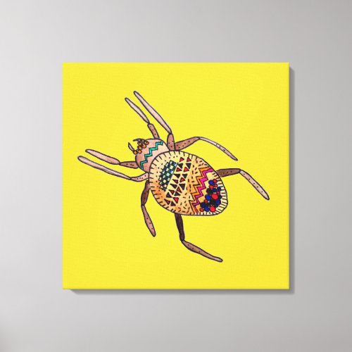 Colourful Spider arachnid art Canvas Print