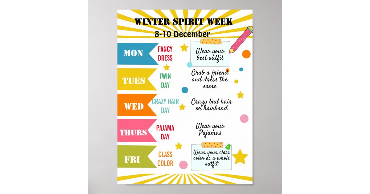 spirit week flyer