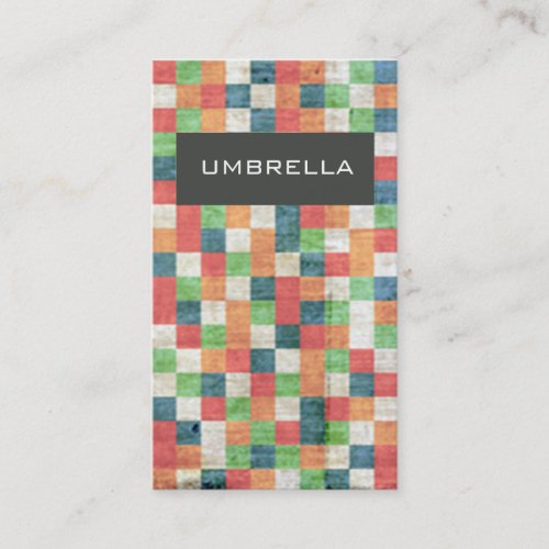 Colourful square pattern stylish business card