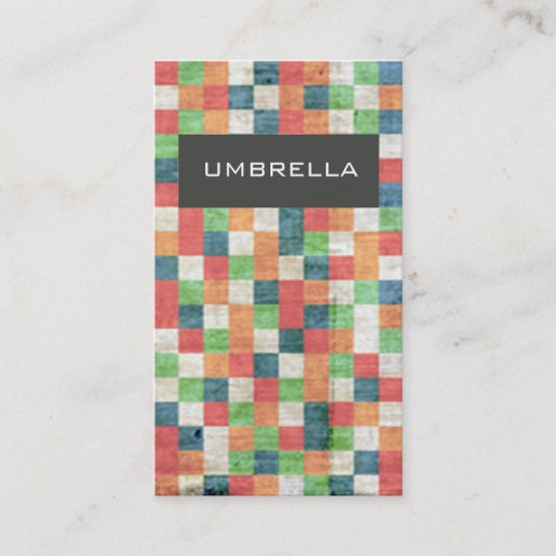 Customizable Colourful square pattern stylish business card