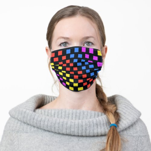 Colourful Squares Adult Cloth Face Mask