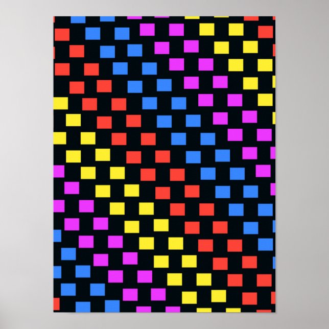 Colourful Squares Poster (Front)