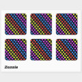 Colourful Squares Square Sticker | Zazzle
