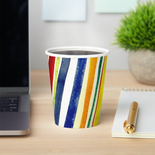 colourful sripes paper cups