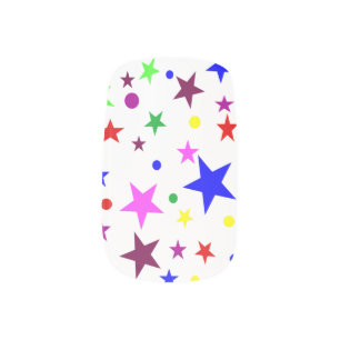 Colourful Starry Nail Art
