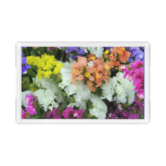 Colourful Statice Acrylic Tray